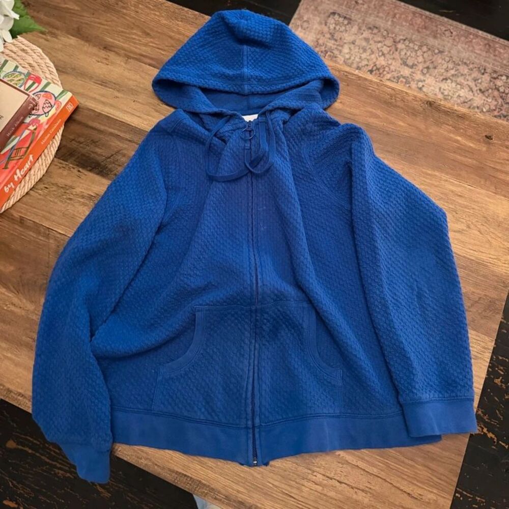 Kim Rogers royal blue zip up hoodie